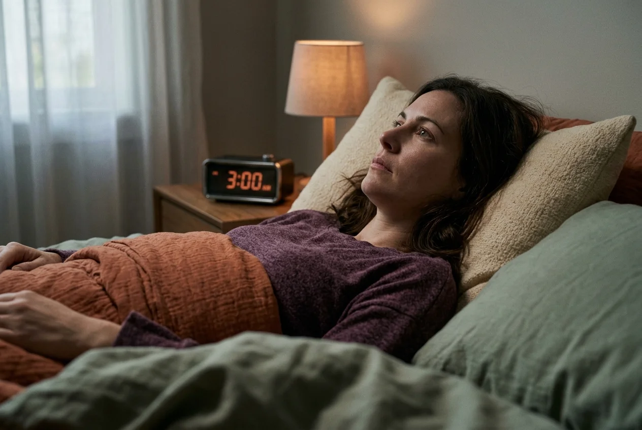 Femme hypersensible et gérer le manque de son ex, allongée seule la nuit en pleine rumination